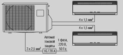 подключение внешнего блока