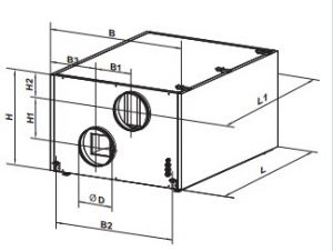 Приточно-вытяжная установка Вентс (Vents) ВУТ 300 ЭГ ЕС ЭКО 