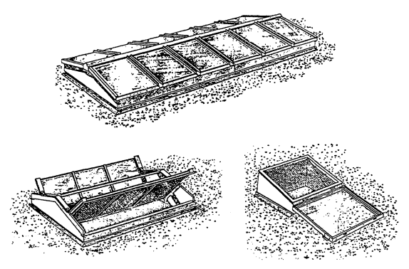 Аэрационные фонари разных видов на кровле промышленного здания