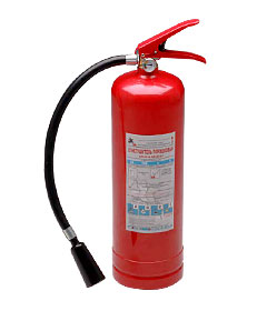 Порошковый переносной огнетушитель фронтальный вид