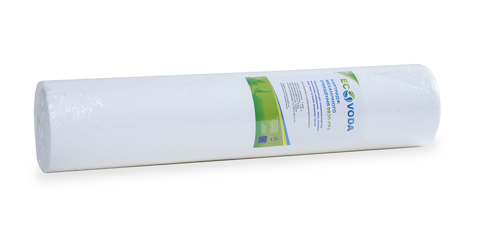 Картридж ECOVODA ВВ-20" SEDIMENT PP-5, PP20, РР50 фронтальный вид