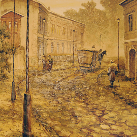 Роспись стен масляными красками: изображение на стене