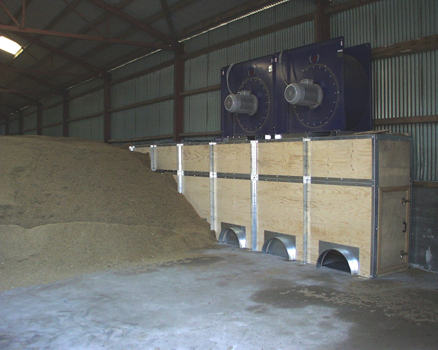 Система активной вентиляции зернохранилища пример монтажа