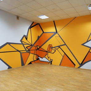 Аэрография на стенах: изображение на стене