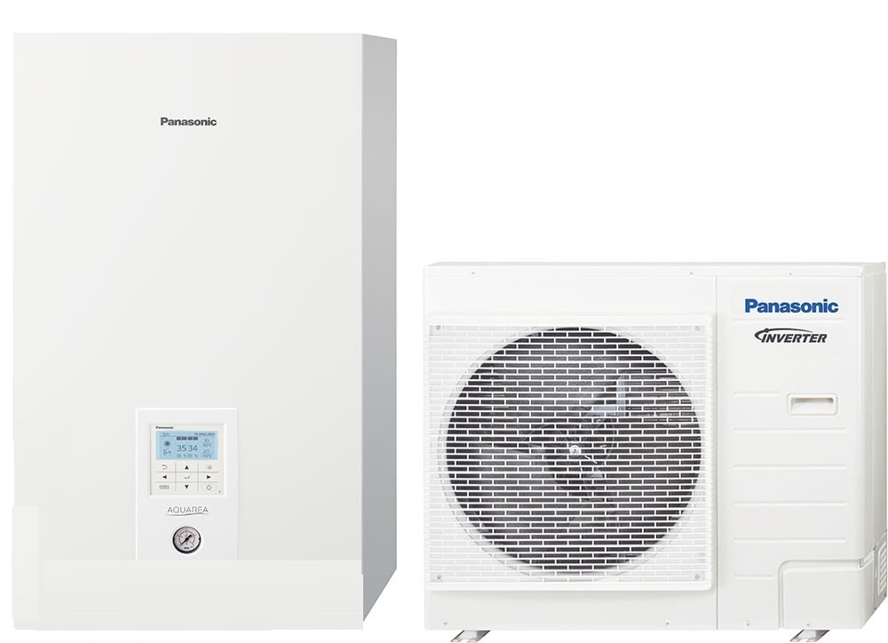 Тепловой насос Panasonic Aquarea T-CAP Bi-Bloc KIT-WXC09H3E8 фронтальный вид