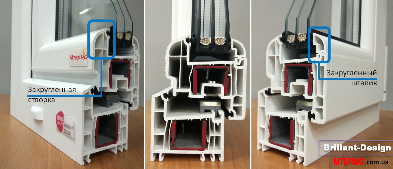 Пластиковое окно производства компании рехау,профильная система брилиант десигн