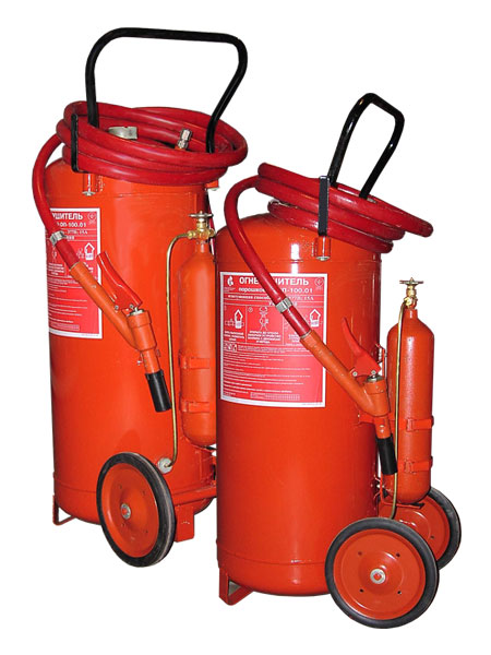 Порошковые передвижные огнетушители фронтальный вид