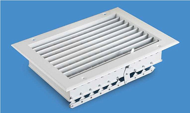 Вентиляционная двухрядная решетка с демпфером ES-KON EMC-D 100x600