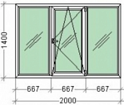 Окно Rehau Euro-Design 70 Стеклопакет: 4-10-4-10-4i Фурнитура Siegenia