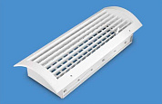Вентиляционная двухрядная радиальная решетка с демпфером ES-KON EMC-R-UP 550x200