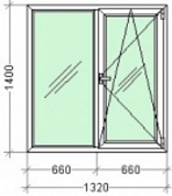 Окно Rehau Euro-Design- 70 Стеклопакет: 4-10-4-10-4i Фурнитура Siegenia 